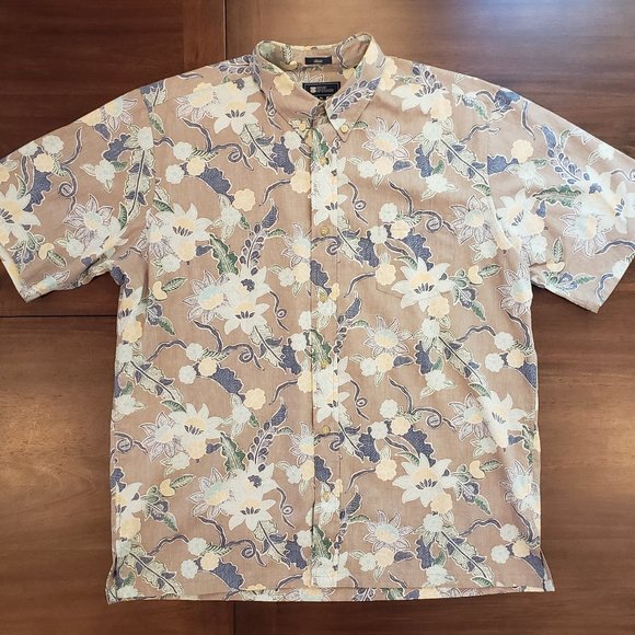 reyn spooner Other - Reyn Spooner - Men's - Hawaiian Floral / Short Sleeves Shirt - Gray - Size XL